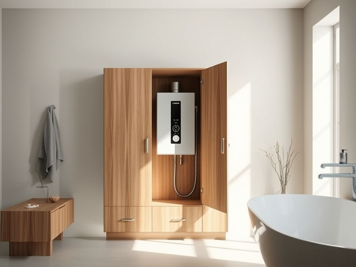 meuble cache chauffe-eau