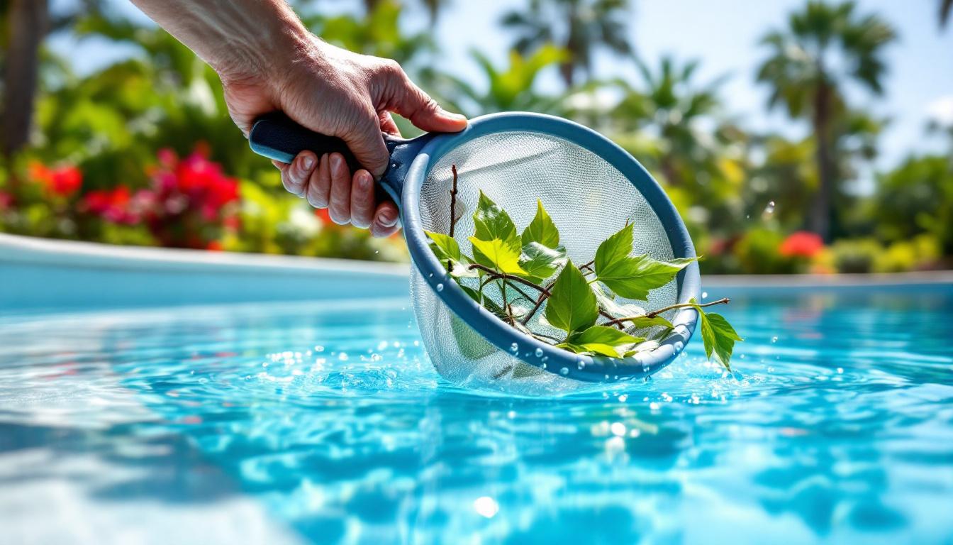 découvrez comment un simple filet de piscine pour enlever les débris peut protéger votre bassin et prolonger sa durée de vie efficacement.