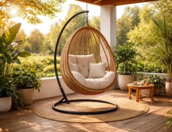 découvrez le transat suspendu œuf, le fauteuil iconique parfait pour chiller confortablement sur votre terrasse. alliez design et détente avec ce siège unique et élégant.