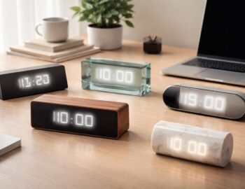 découvrez notre sélection d'horloges numériques originales et design, idéales pour apporter une touche moderne et stylée à votre bureau.