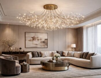 découvrez nos lustres de salon design, des pièces maîtresses qui apportent un éclairage de luxe et une touche d'élégance unique à votre intérieur.