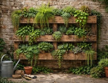 découvrez comment créer un jardin vertical unique en utilisant des palettes et des matériaux récupérés pour un mur végétal écologique et déco.