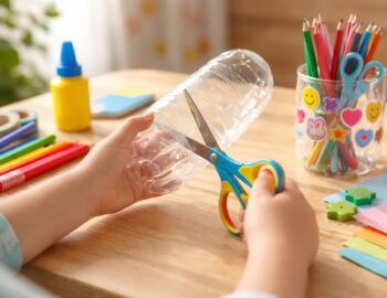 découvrez un tuto diy simple et amusant pour transformer une bouteille plastique en pot à crayons, parfait pour les enfants et encourager la créativité écologique.