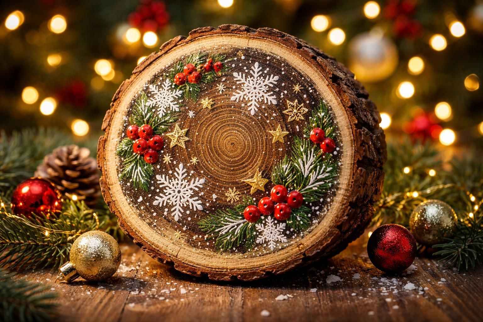 découvrez pourquoi la peinture sur rondin de bois est une idée originale et festive pour décorer votre noël avec charme et authenticité.